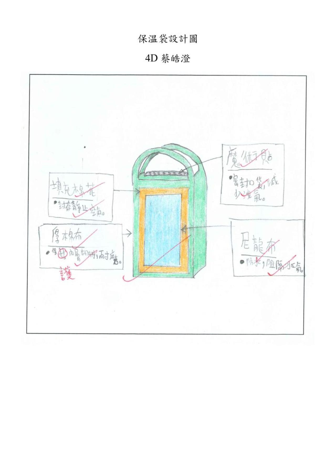 4D 蔡皓澄 保温袋設計圖作品