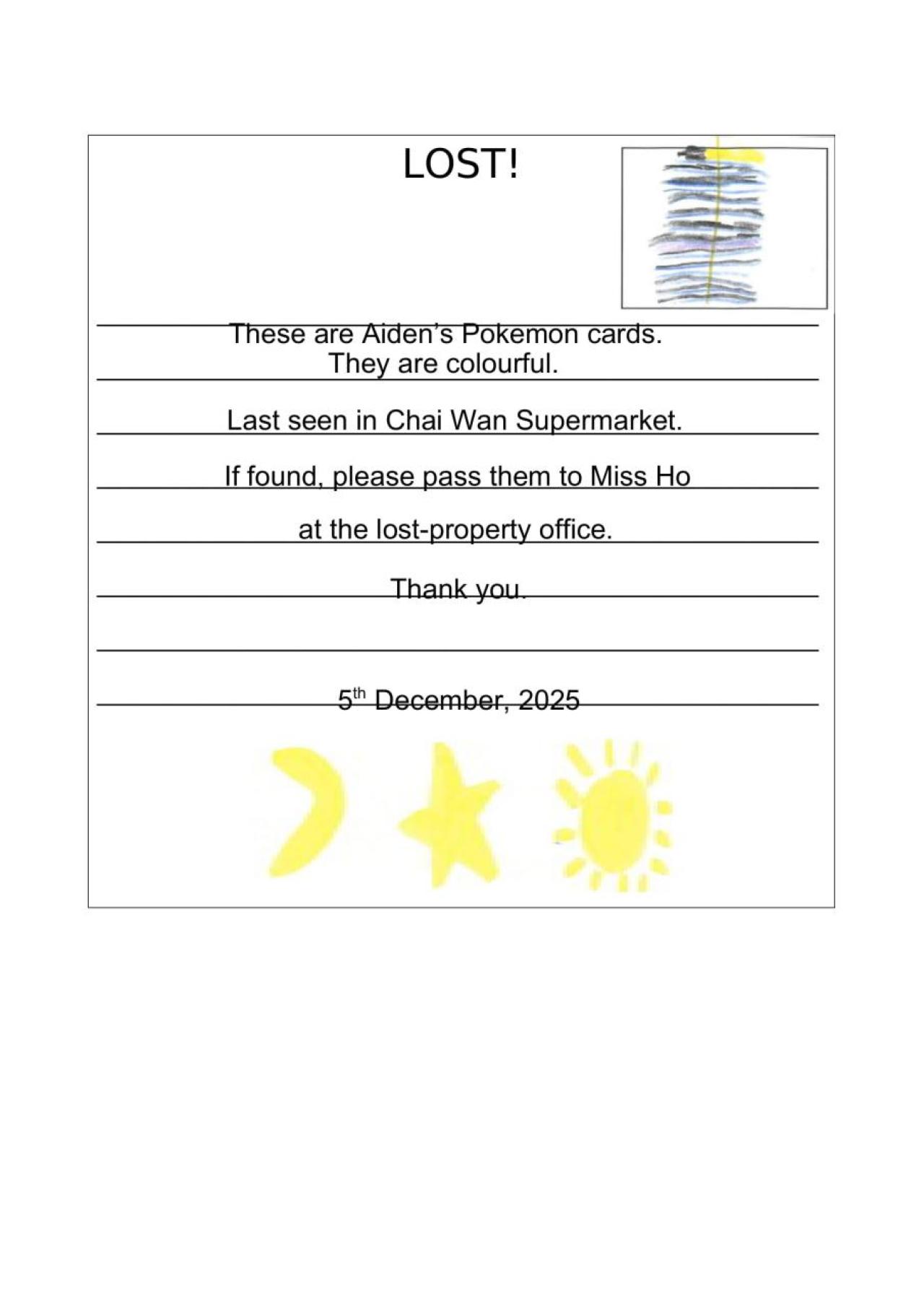2B Lai Yat Shun Notice