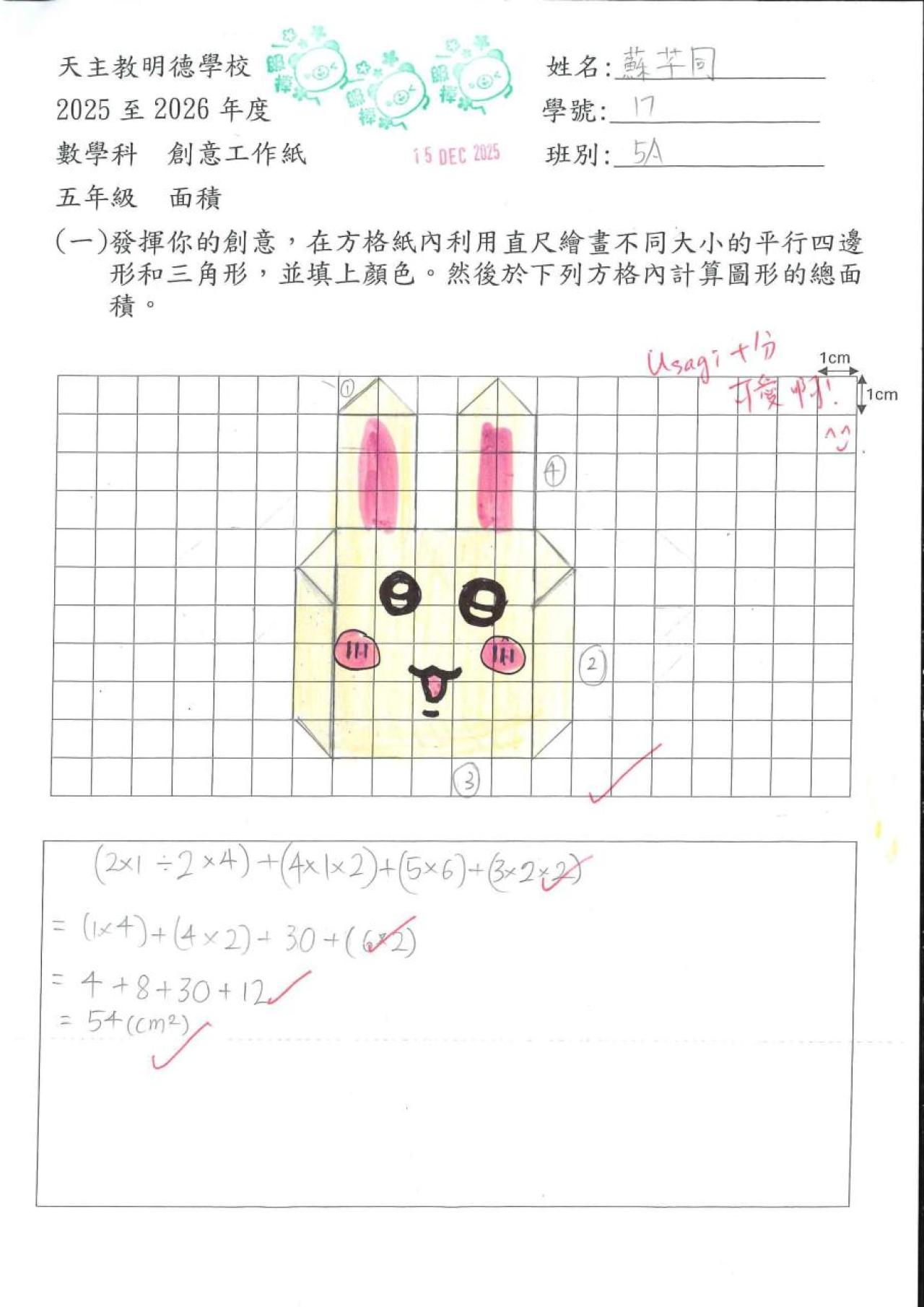  5A 蘇芊同 面積作品
